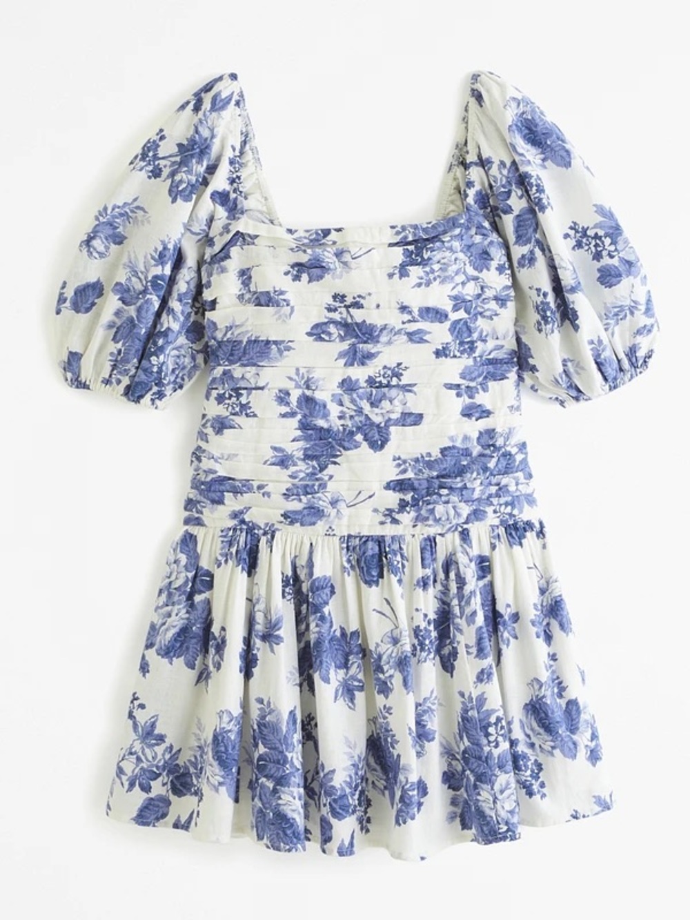 Abercrombie & Fitch White and Blue Floral Mini Dress
